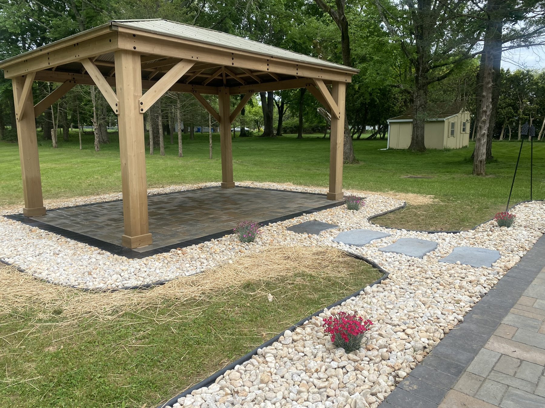 Completed pavers & hardscaping project