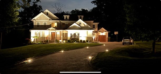 Completed outdoor lighting project