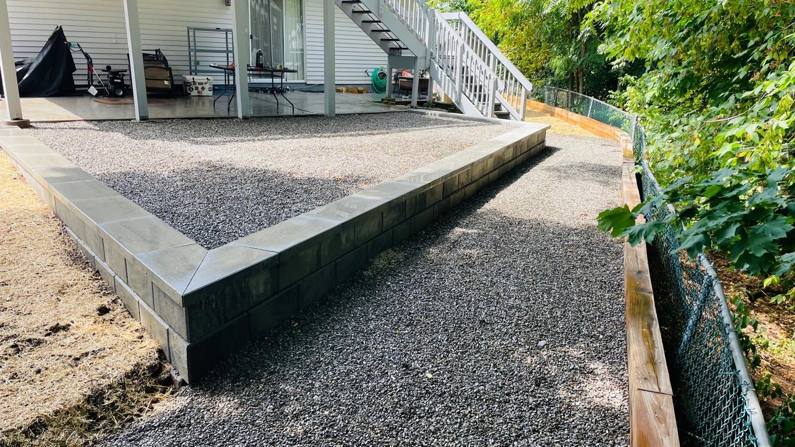 Completed pavers & hardscaping project